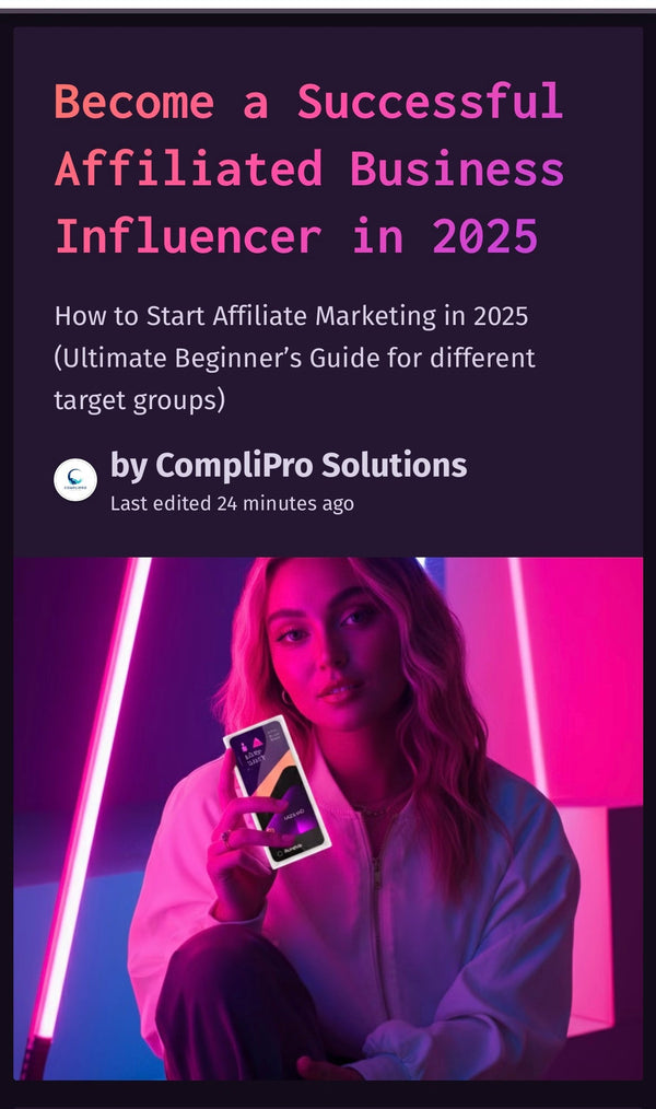 Werden Sie 2025 ein erfolgreicher Affiliated Business Influencer