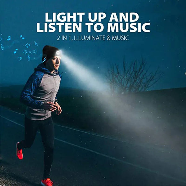 LED-Mütze mit Stereo-Headset